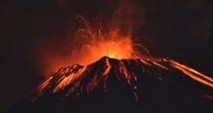 Vulcão Popocatépetl em Erupção