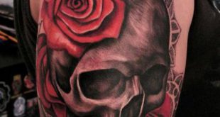 Tatuagem Caveira e Rosas